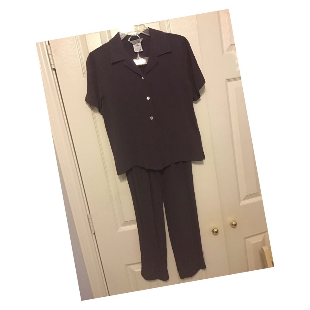 Plum pants and top set